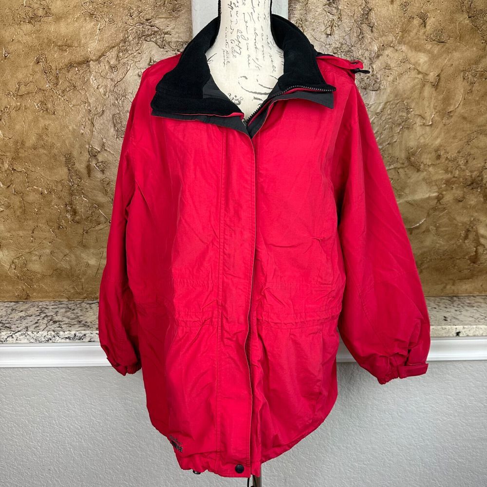 Eddie Bauer Women's XL Winter Coat Jacket Weatheredge Nylon‎ Hooded Mid-Length
